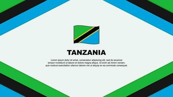 tanzania flagga abstrakt bakgrund design mall. tanzania oberoende dag baner tecknad serie vektor illustration. tanzania mall