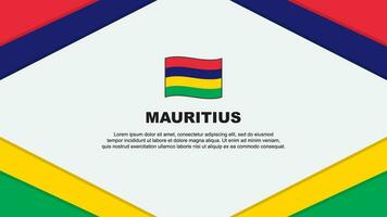 Mauritius Flagge abstrakt Hintergrund Design Vorlage. Mauritius Unabhängigkeit Tag Banner Karikatur Vektor Illustration. Mauritius Vorlage