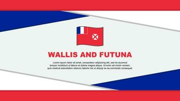 Wallis und futuna Flagge abstrakt Hintergrund Design Vorlage. Wallis und futuna Unabhängigkeit Tag Banner Karikatur Vektor Illustration. Wallis und futuna Vektor