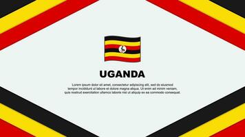 uganda flagga abstrakt bakgrund design mall. uganda oberoende dag baner tecknad serie vektor illustration. uganda mall