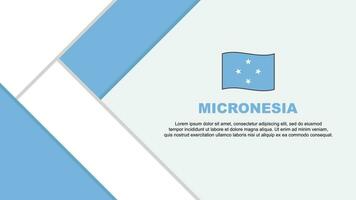 Mikronesien Flagge abstrakt Hintergrund Design Vorlage. Mikronesien Unabhängigkeit Tag Banner Karikatur Vektor Illustration. Mikronesien Illustration