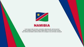 Namibia Flagge abstrakt Hintergrund Design Vorlage. Namibia Unabhängigkeit Tag Banner Karikatur Vektor Illustration. Namibia Flagge