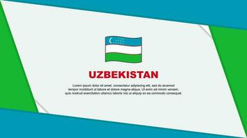 Usbekistan Flagge abstrakt Hintergrund Design Vorlage. Usbekistan Unabhängigkeit Tag Banner Karikatur Vektor Illustration. Usbekistan Unabhängigkeit Tag