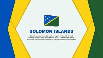 Solomon Inseln Flagge abstrakt Hintergrund Design Vorlage. Solomon Inseln Unabhängigkeit Tag Banner Karikatur Vektor Illustration. Solomon Inseln Hintergrund