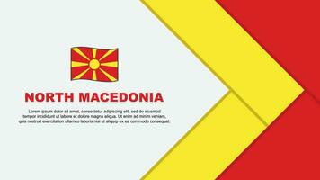 norr macedonia flagga abstrakt bakgrund design mall. norr macedonia oberoende dag baner tecknad serie vektor illustration. norr macedonia tecknad serie