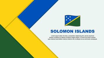 Solomon Inseln Flagge abstrakt Hintergrund Design Vorlage. Solomon Inseln Unabhängigkeit Tag Banner Karikatur Vektor Illustration. Solomon Inseln Illustration