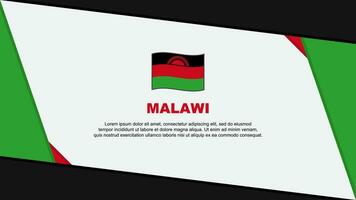 Malawi Flagge abstrakt Hintergrund Design Vorlage. Malawi Unabhängigkeit Tag Banner Karikatur Vektor Illustration. Malawi Unabhängigkeit Tag