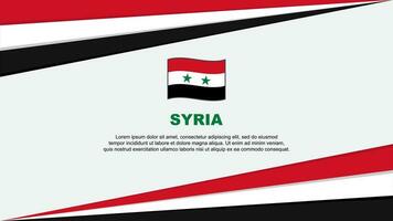 Syrien Flagge abstrakt Hintergrund Design Vorlage. Syrien Unabhängigkeit Tag Banner Karikatur Vektor Illustration. Syrien Design