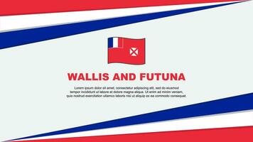 wallis och futuna flagga abstrakt bakgrund design mall. wallis och futuna oberoende dag baner tecknad serie vektor illustration. wallis och futuna design