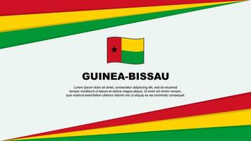 Guinea-Bissau Flagge abstrakt Hintergrund Design Vorlage. Guinea-Bissau Unabhängigkeit Tag Banner Karikatur Vektor Illustration. Guinea-Bissau Design