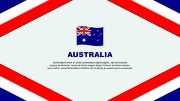 Australien Flagge abstrakt Hintergrund Design Vorlage. Australien Unabhängigkeit Tag Banner Karikatur Vektor Illustration. Australien Vorlage