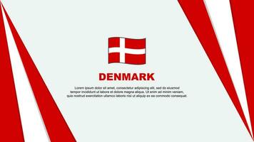 Dänemark Flagge abstrakt Hintergrund Design Vorlage. Dänemark Unabhängigkeit Tag Banner Karikatur Vektor Illustration. Dänemark Flagge