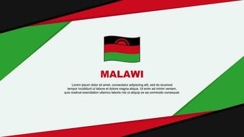 Malawi Flagge abstrakt Hintergrund Design Vorlage. Malawi Unabhängigkeit Tag Banner Karikatur Vektor Illustration. Malawi