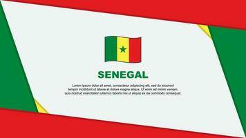 Senegal Flagge abstrakt Hintergrund Design Vorlage. Senegal Unabhängigkeit Tag Banner Karikatur Vektor Illustration. Senegal Unabhängigkeit Tag