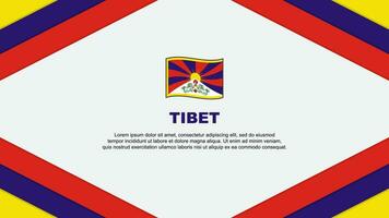 Tibet Flagge abstrakt Hintergrund Design Vorlage. Tibet Unabhängigkeit Tag Banner Karikatur Vektor Illustration. Tibet Vorlage