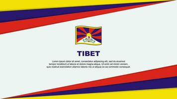Tibet Flagge abstrakt Hintergrund Design Vorlage. Tibet Unabhängigkeit Tag Banner Karikatur Vektor Illustration. Tibet Design
