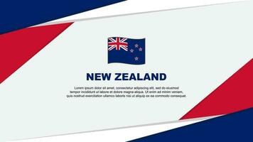 Neu Neuseeland Flagge abstrakt Hintergrund Design Vorlage. Neu Neuseeland Unabhängigkeit Tag Banner Karikatur Vektor Illustration. Neu Neuseeland