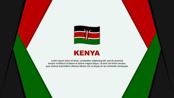 Kenia Flagge abstrakt Hintergrund Design Vorlage. Kenia Unabhängigkeit Tag Banner Karikatur Vektor Illustration. Kenia Hintergrund