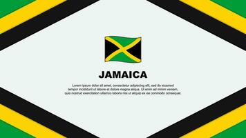 Jamaika Flagge abstrakt Hintergrund Design Vorlage. Jamaika Unabhängigkeit Tag Banner Karikatur Vektor Illustration. Jamaika Vorlage
