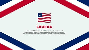 Liberia Flagge abstrakt Hintergrund Design Vorlage. Liberia Unabhängigkeit Tag Banner Karikatur Vektor Illustration. Liberia Vorlage