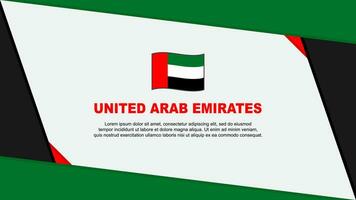 vereinigt arabisch Emirate Flagge abstrakt Hintergrund Design Vorlage. vereinigt arabisch Emirate Unabhängigkeit Tag Banner Karikatur Vektor Illustration. Unabhängigkeit Tag