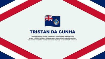 tristan da cunha flagga abstrakt bakgrund design mall. tristan da cunha oberoende dag baner tecknad serie vektor illustration. tristan da cunha mall