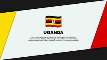 uganda flagga abstrakt bakgrund design mall. uganda oberoende dag baner tecknad serie vektor illustration. uganda baner