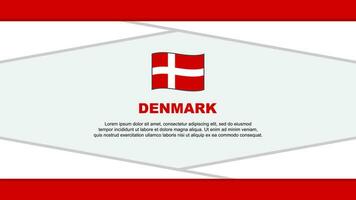 Dänemark Flagge abstrakt Hintergrund Design Vorlage. Dänemark Unabhängigkeit Tag Banner Karikatur Vektor Illustration. Dänemark Vektor