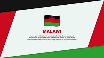 Malawi Flagge abstrakt Hintergrund Design Vorlage. Malawi Unabhängigkeit Tag Banner Karikatur Vektor Illustration. Malawi Banner