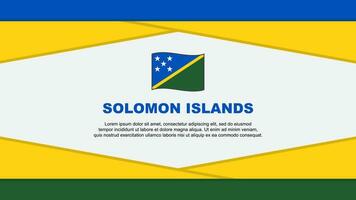 Solomon Inseln Flagge abstrakt Hintergrund Design Vorlage. Solomon Inseln Unabhängigkeit Tag Banner Karikatur Vektor Illustration. Solomon Inseln Vektor