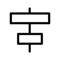 ausrichten horizontal Zentren Symbol Vektor Symbol Design Illustration