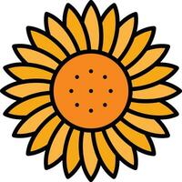 Symbol für Sonnenblumenvektor vektor