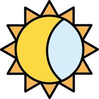 sol- förmörkelse vektor ikon
