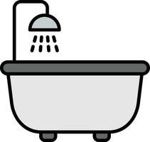 Badewanne-Vektor-Symbol vektor