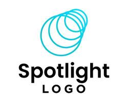 Scheinwerfer geometrisch abstrakt Logo Design. vektor