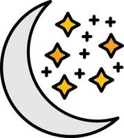 vaxning måne vektor ikon