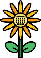 Symbol für Sonnenblumenvektor vektor