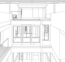 3D-Darstellung des Bauvorhabens vektor