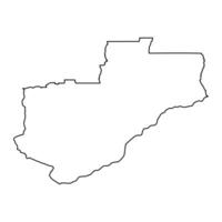 lunda norte provins Karta, administrativ division av angola. vektor