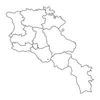 Armenien Karte mit administrative Abteilungen. vektor