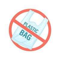 Nein Plastik Tasche Symbol Vektor