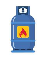 lpg. brandfarlig gas tank. propan, butan, metan gas tank. gas cylinder flaska. vektor illustration.