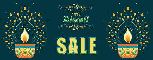 Lycklig diwali färgrik bakgrund baner för annons, vektor illustration av Lycklig diwali hindu festival modern design, hälsning kort, särskild erbjudande och försäljning, platt design