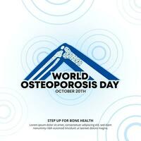 Platz Welt Osteoporose Tag Hintergrund mit Illustration von porös Knochen vektor