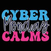 Cyber Montag genial retro Design zum T-Shirt, Karten, Rahmen Kunstwerk, Taschen, Tassen, Aufkleber, Becher, Telefon Fälle, drucken usw. vektor