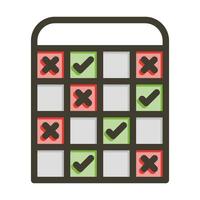 Bingo Vektor dick Linie gefüllt Farben Symbol zum persönlich und kommerziell verwenden.