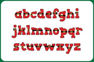 vielseitig Sammlung von Santa claus Alphabet Briefe zum verschiedene Verwendet vektor