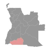cunene Provinz Karte, administrative Aufteilung von Angola. vektor