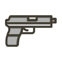 Pistole Vektor dick Linie gefüllt Farben Symbol zum persönlich und kommerziell verwenden.