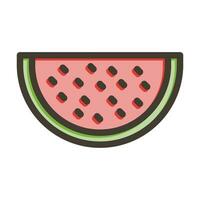 Wassermelone Vektor dick Linie gefüllt Farben Symbol zum persönlich und kommerziell verwenden.